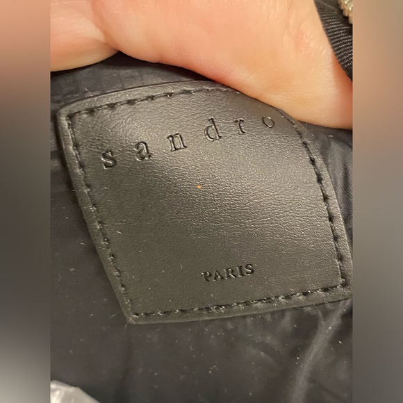 SANDRO OVERSIZED BELT BAG IN BLACK - Picture 12 of 15